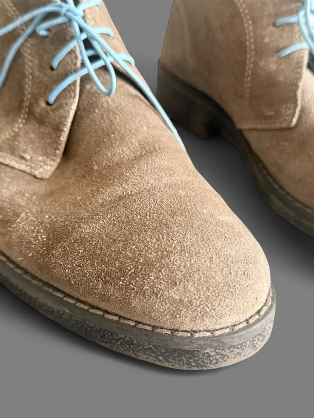 1901 Shoes Italian Suede & Fabric Shock-Absorbent Boots Size 8.5